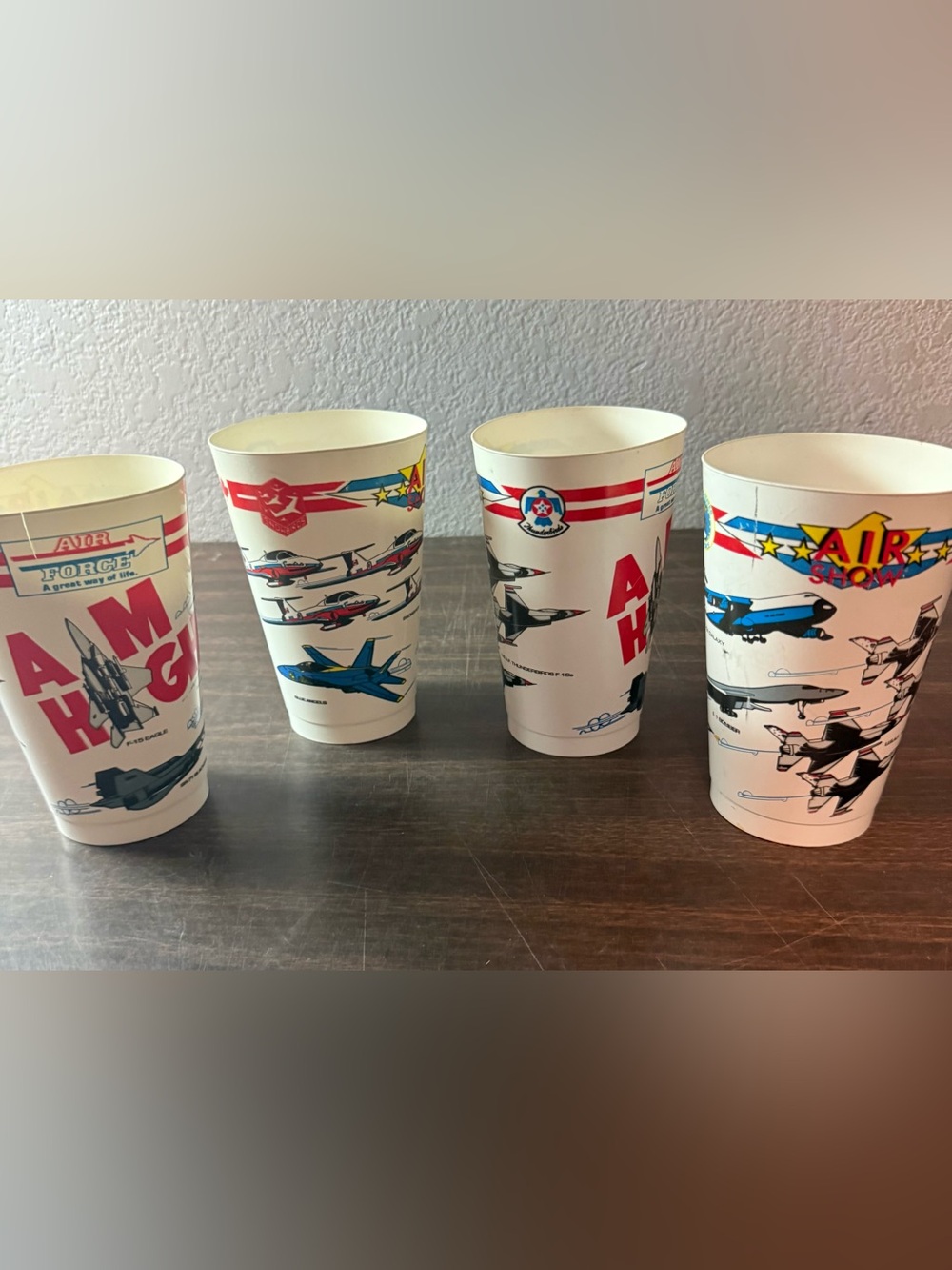 4 -Vintage Air Force Aim High Air Show Thunderbirds the Collectibles Canada Cups